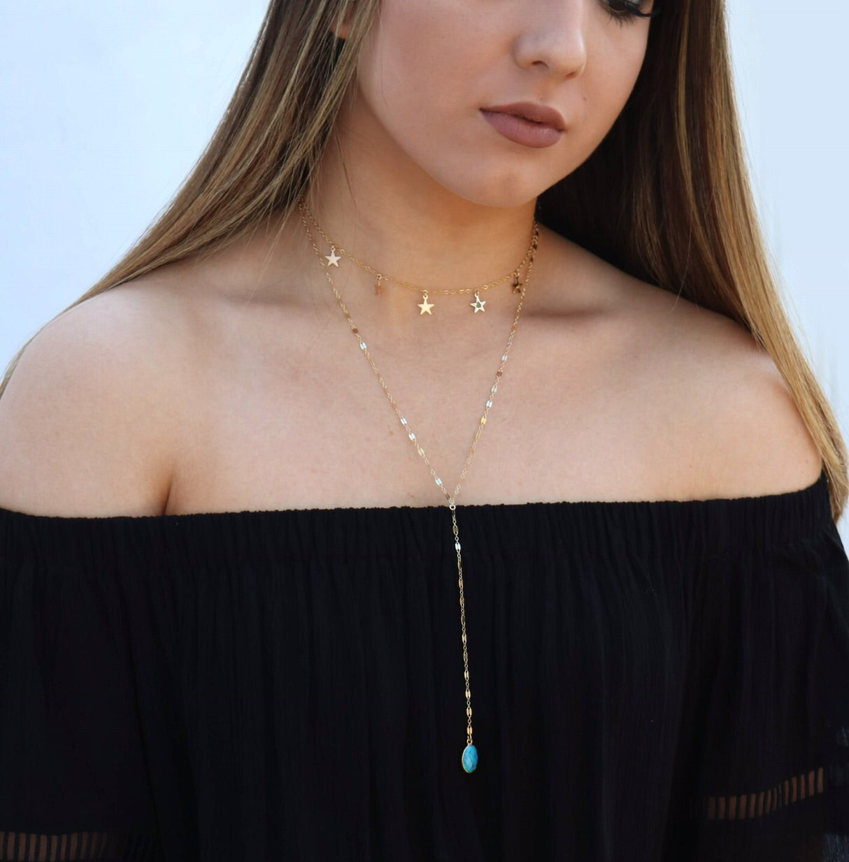 5 Star Choker Necklace | Dainty Celestial Charm Necklace